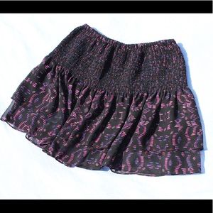 Bebe Ruffled Mini Skirt